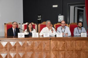 Intervenientes da mesa sobre "Litíase"