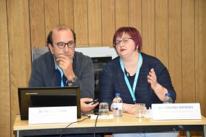 Orador e moderadora do workshop direcionado para médicos