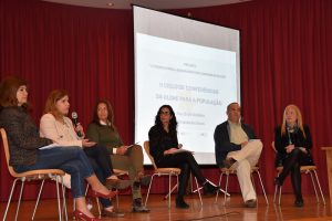 Grupo de oradores e moderadora em Miranda do Douro