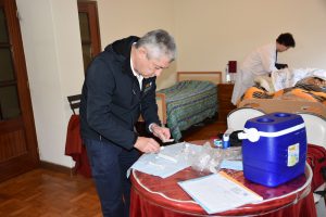 Visita domiciliária ao pai de Ivone Calado